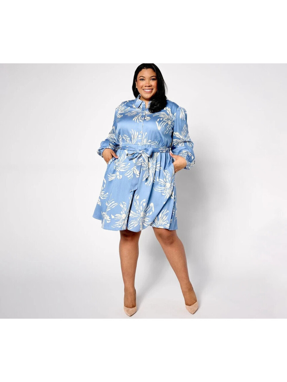 Destination 365 Regular Printed Shirtdress with Self Belt Size XS
